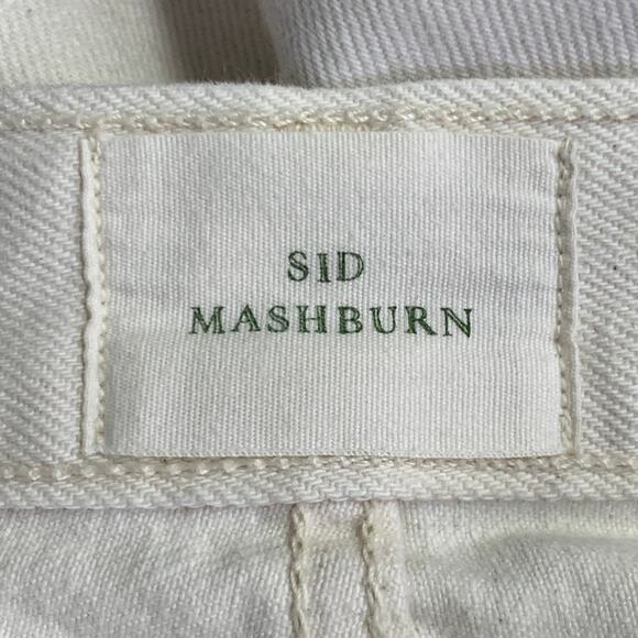 SID MASHBURN Size 32 Cream Twill Cotton Slim Tapered Button Fly Jeans - Picture 4 of 6